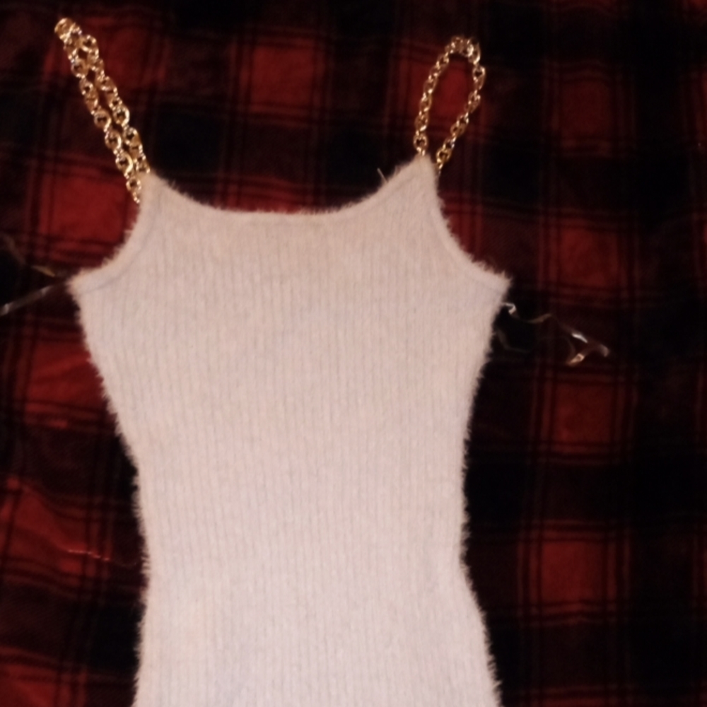 Mini dress with chain straps
